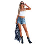 Summer Denim Shorts Frayed High Waist Comfortable Casual Denim Pants