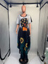 Plus Size Women's Positioning Print Oversized Print Pocket Dress