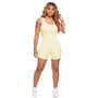 Women Summer Sports Candy Stretch Basic Romper