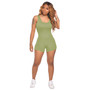 Women Summer Sports Candy Stretch Basic Romper