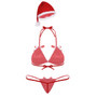 Sexy lingerie women's sexy temptation mesh Christmas girl bra set