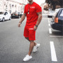 Customize Summer Men Short Sleeve Top and Shorts Two-Piece Set