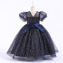 Dress Girls Puff Sleeve Dress Multicolor Wedding Dress Children's Children's Day Performance Princess Dress