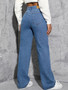 Fashion Jeans Women's High Waisted Street Denim Straight Leg Pants