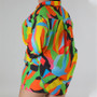 Spring Print Turndown Collar  Plus Size Shirt Shorts Casual Ladies Two Piece Set