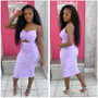 Women's Summer Solid Color Pleated Sexy Fashion Straps Tank Top Skirt Two-Piece Set