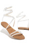 Women Summer Flat Rhinestone Lace-Up Sandals