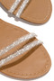 Women Summer Flat Rhinestone Lace-Up Sandals