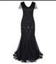 Women's Vintage Sequin Gown Dress Formal Party Light Luxury Party Evening Dress