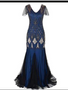 Women's Vintage Sequin Gown Dress Formal Party Light Luxury Party Evening Dress