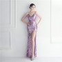 Beaded Symphony Sequins Bridal Dinner Ceremony Long Evening Dress