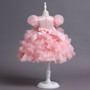 Girls Dress Princess Dress Puff Sleeve Sequins Puff Mesh Skirt Children's Day Dance Costume