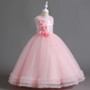 Children's Summer Girls Puff Show Dress Wedding Dress Embroidered Mesh Princess Dress