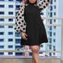 Plus Size Women African Loose Mesh Patchwork Dress