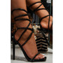 High-heeled Lace-Up strappy high-heeled shoes Roman stiletto open-toed sandals heels