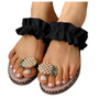 Women's Summer Slip-On Lace Pineapple Flat Plus Size Sandals