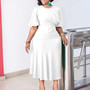 Women's Summer Chic Elegant Solid Plus Size Dress