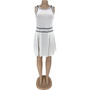 Women Sports Tennis Pleated Sleeveless Dress