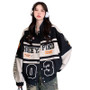 American retro baseball uniform autumn loose jacket