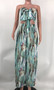 Women's Printed Strapless Crop Wide-Leg Pants Two-Piece Set