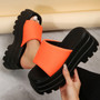 Summer Style Open Toe Wedge Sandals And Slippers Women's Platform Bottom Sandals Thick Bottom Slippers Outdoor