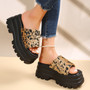 Summer Style Open Toe Wedge Sandals And Slippers Women's Platform Bottom Sandals Thick Bottom Slippers Outdoor