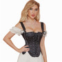 Women Lace-up Leather Button Shapewear