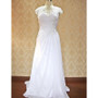 Wedding dress ivory white deep v-neck lace trailing main wedding dress