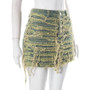 Women's Summer Bright Tassel Tight Fitting Non-Stretch Denim Skirt