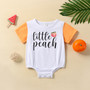 Infant Toddler Summer Patchwork Short Sleeve Letter Print Boys Romper