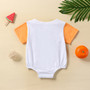 Infant Toddler Summer Patchwork Short Sleeve Letter Print Boys Romper