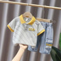 Trendy Kids Short Sleeve Turndown Collar Shirt Shorts Boy Fashionable Summer Suits