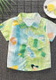 Trendy Holidays Boys Summer Shirt Fashion Casual Short Sleeve Turndown Collar Boys Floral Shirt