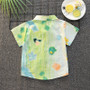 Trendy Holidays Boys Summer Shirt Fashion Casual Short Sleeve Turndown Collar Boys Floral Shirt