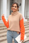 Autumn And Winter Trendy Turtleneck Pullover Sweater Women Patchwork Fashion Knitting Shirt