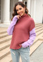 Autumn And Winter Trendy Turtleneck Pullover Sweater Women Patchwork Fashion Knitting Shirt