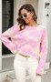 Autumn Women's Long-Sleeved Short Flower Knitting Shirt Pullover Sweater