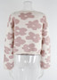 Autumn Women's Long-Sleeved Short Flower Knitting Shirt Pullover Sweater