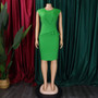 Women's Fashion Chic Elegant Pleated Bodycon Pencil African Dress