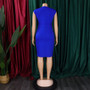 Women's Fashion Chic Elegant Pleated Bodycon Pencil African Dress