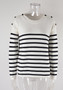 Women Button Striped Knitting Sweater