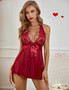 Erotic Lingerie Sexy Women's Mesh See-Through  Pajamas Night Dress Set