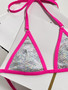 Bikini Solid Color Sexy Women Two Pieces Swimsuit Triangle Swimwear