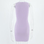 Summer Ladies Round Neck Sleeveless Solid Color Fashion Slim Bodycon Dress