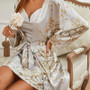 Ladies Homewear Lace-up Nightgown Nightdress Two-Piece Pajama Set