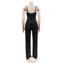 Ladies' Fashion Beaded Mesh Sleeveless Jumpsuit