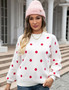 Autumn/Winter Sweater Knitting Polka Dot Pullover Plus Size Sweater