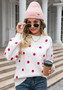 Autumn/Winter Sweater Knitting Polka Dot Pullover Plus Size Sweater