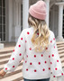 Autumn/Winter Sweater Knitting Polka Dot Pullover Plus Size Sweater