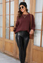 Fall Winter Women's Plus Size Loose Casual Solid Round Neck Knitting Pullover